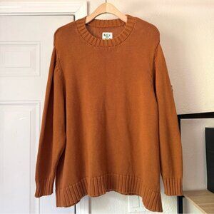 SHINY BY NATURE rust range oversized long sleeve pullover sweater